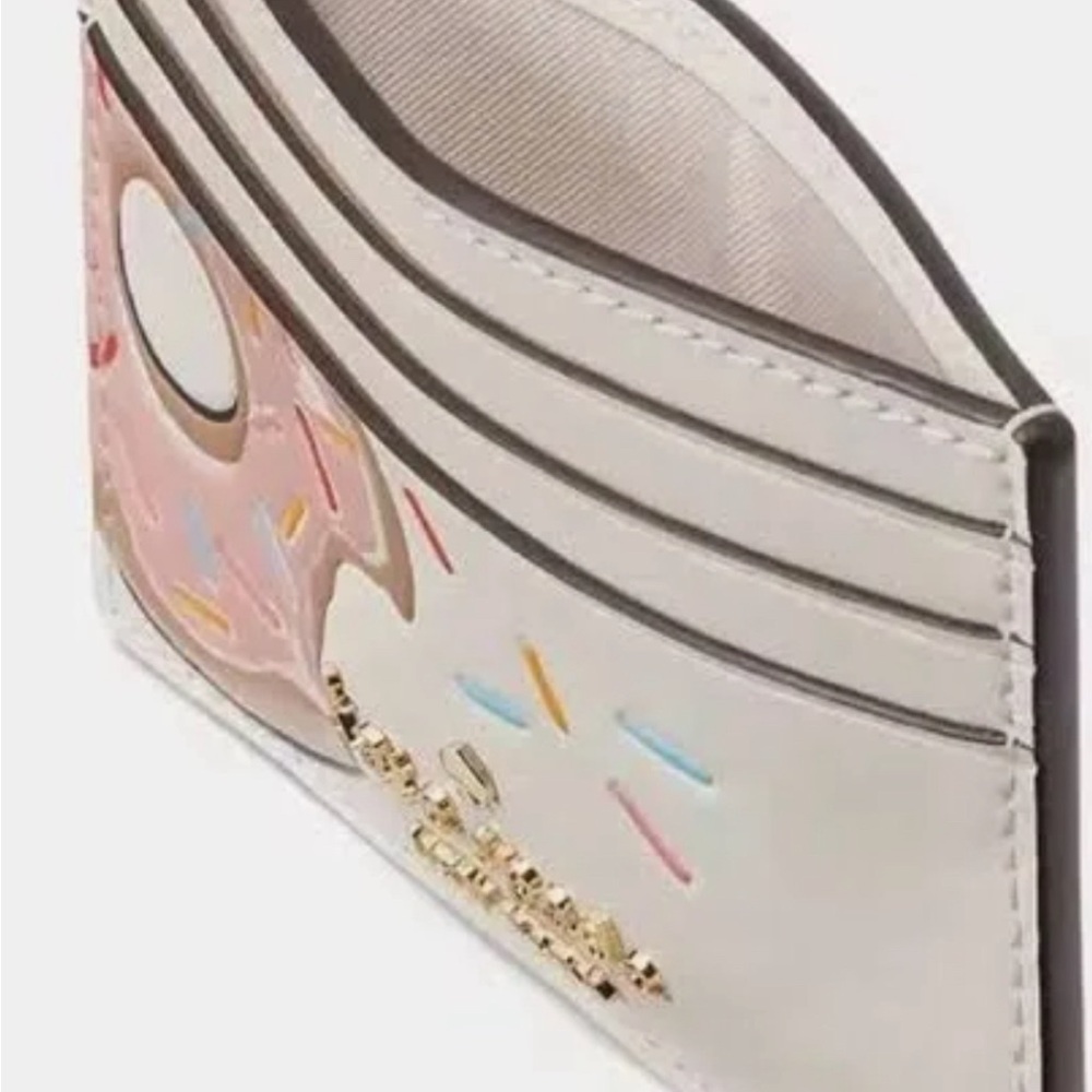 Kate♠️Spade Coffee Break Donut Small Slim Card Holder🍩🍩🍩🍩🍩🍩🍩 - Picture 5 of 6